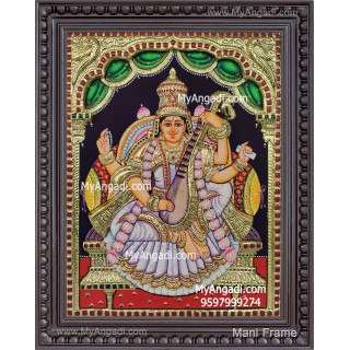 Saraswathi  3D Tanjore Painting
