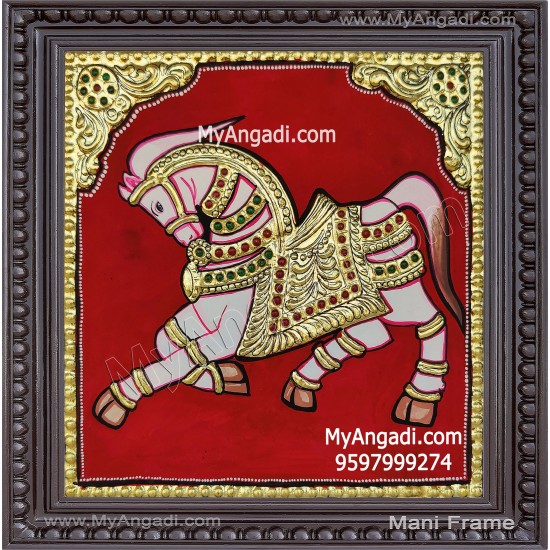 Horse Tanjore Painting Horse Tanjore Painting