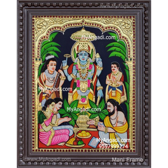 Sathya Narayana Swami Tanjore Painting Sathya Narayana Swami Tanjore Painting