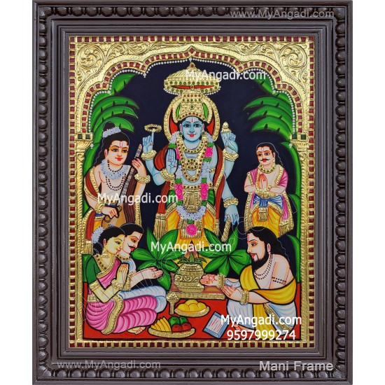 Sathya Narayana Swami Tanjore Painting Sathya Narayana Swami Tanjore Painting