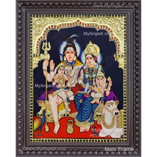 Shiva Family Tanjore Painting