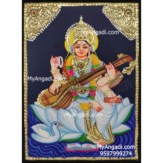 Saraswathi Tanjore Painting