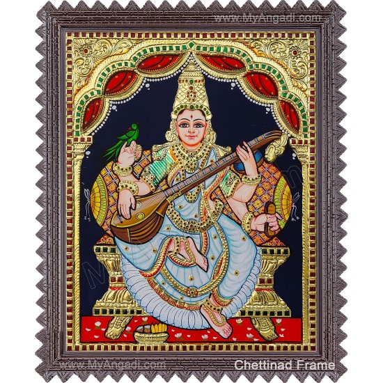Saraswathi Tanjore Painting Saraswathi Tanjore Painting