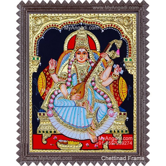 Saraswathi Tanjore Painting Saraswathi Tanjore Painting