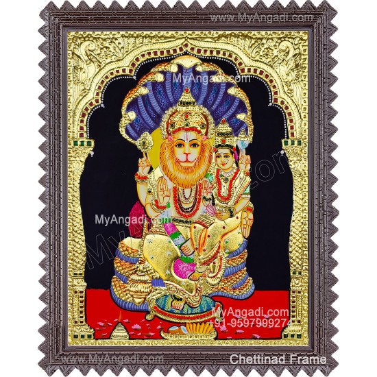 Narasimar Tanjore Painting, Lakshmi Narasimhar Tanjore Painting