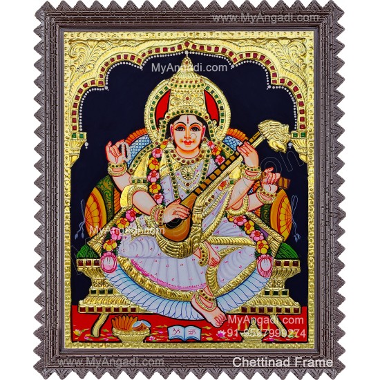 Saraswathi Tanjore Painting Saraswathi Tanjore Painting