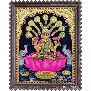 Gajalakshmi Tanjore Painting