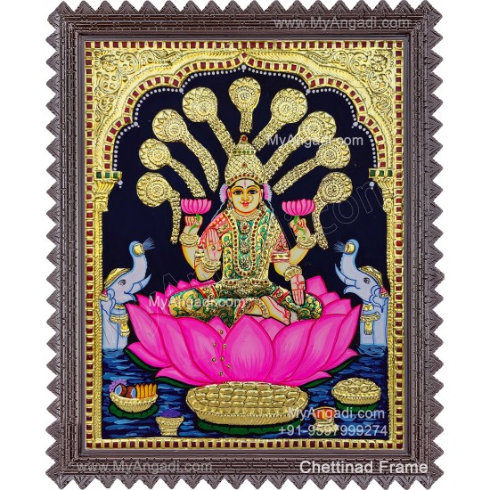 Gajalakshmi Tanjore Painting