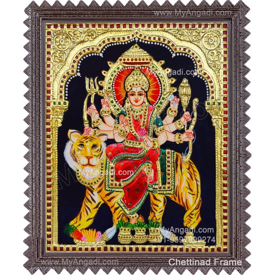 Durga Devi Tanjore Painting Durga Devi Tanjore Painting