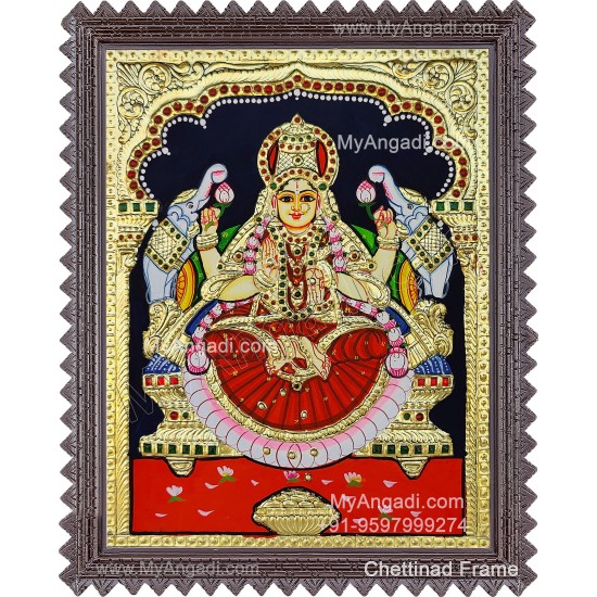 Gajalakshmi Tanjore Painting