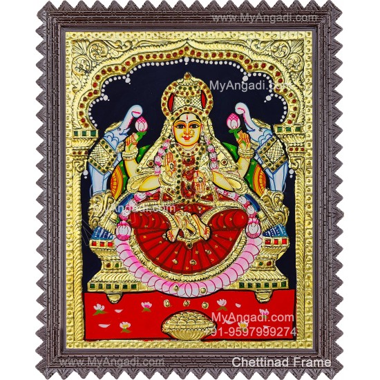 Gajalakshmi Tanjore Painting
