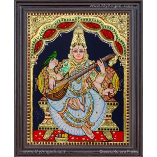 Saraswathi Tanjore Painting