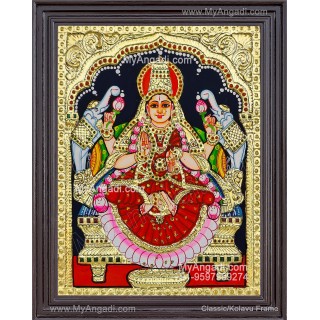 Gajalakshmi Tanjore Painting