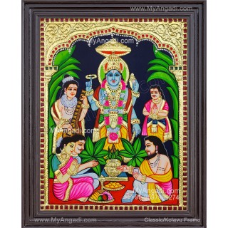 Sathya Narayana Swami Tanjore Painting