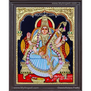 Saraswathi Tanjore Painting