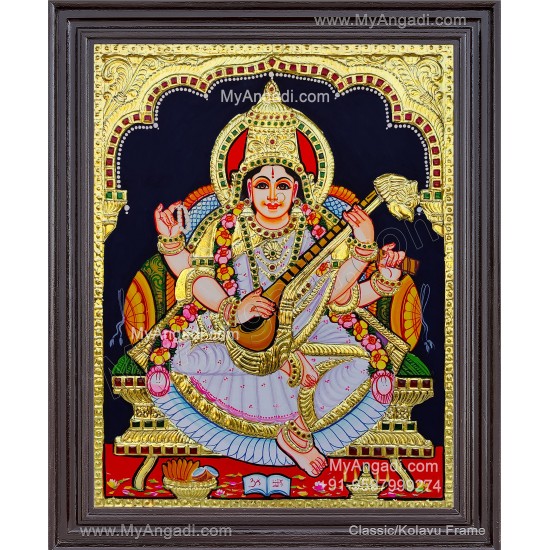 Saraswathi Tanjore Painting Saraswathi Tanjore Painting