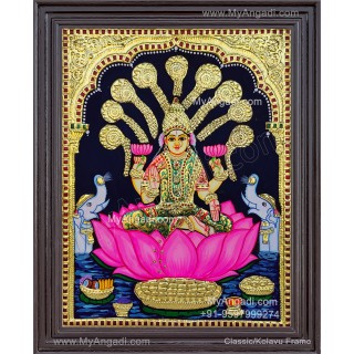 Gajalakshmi Tanjore Painting