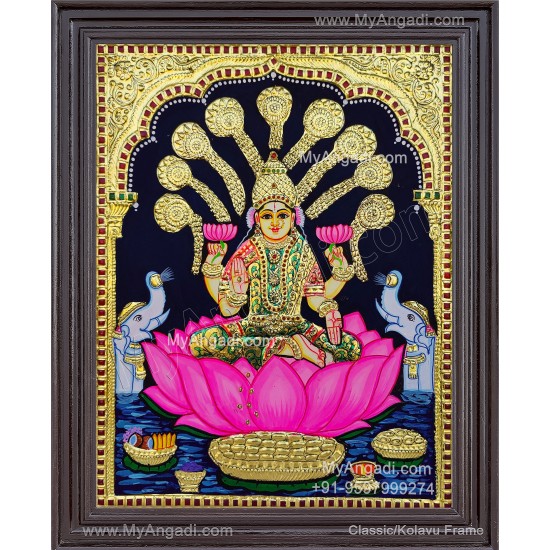 Gajalakshmi Tanjore Painting