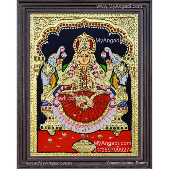 Gajalakshmi Tanjore Painting
