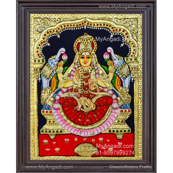 Gajalakshmi Tanjore Painting