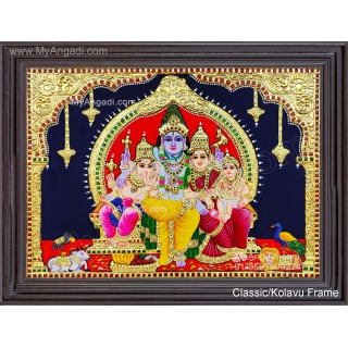 Shivan Family Tanjore Painting