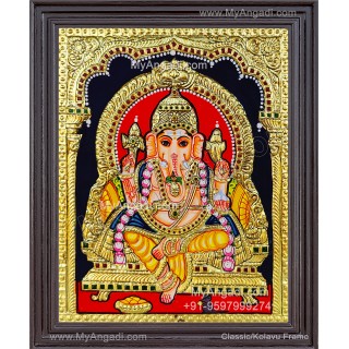 Ganesha Tanjore Painting, Ganesha Tanjore Painting
