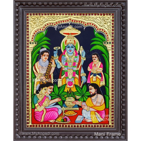 Sathya Narayana Swami Tanjore Painting Sathya Narayana Swami Tanjore Painting
