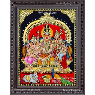 Shivan Family Tanjore Painting