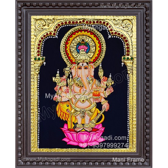 Kan Drishti Ganapathi Tanjore Painting