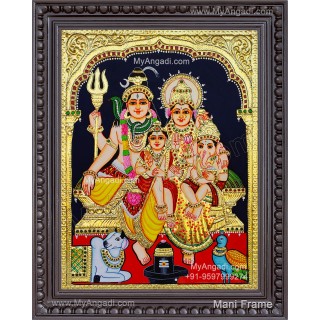 Shivan Family Tanjore Painting