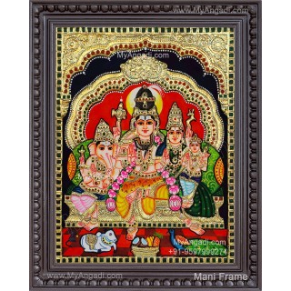 Shivan Family Tanjore Painting