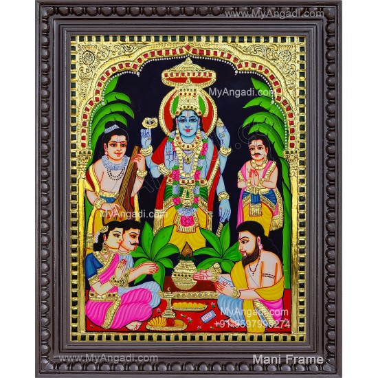Sathya Narayana Swami Tanjore Painting Sathya Narayana Swami Tanjore Painting