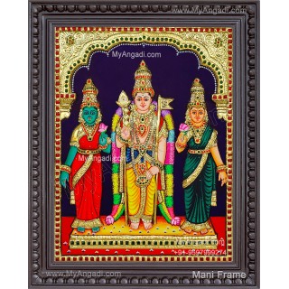 Murugan Valli Deivanai 3D Tanjore Painting