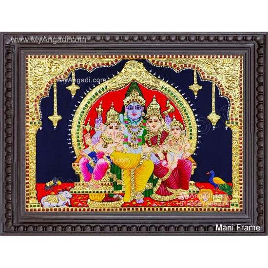 Shivan Family Tanjore Painting Shivan Family Tanjore Painting