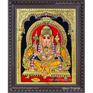 Ganesha Tanjore Painting, Ganesha Tanjore Painting