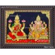 Panel Ganesha Lakshmi Tanjore Painting Panel Ganesha Lakshmi Tanjore Painting