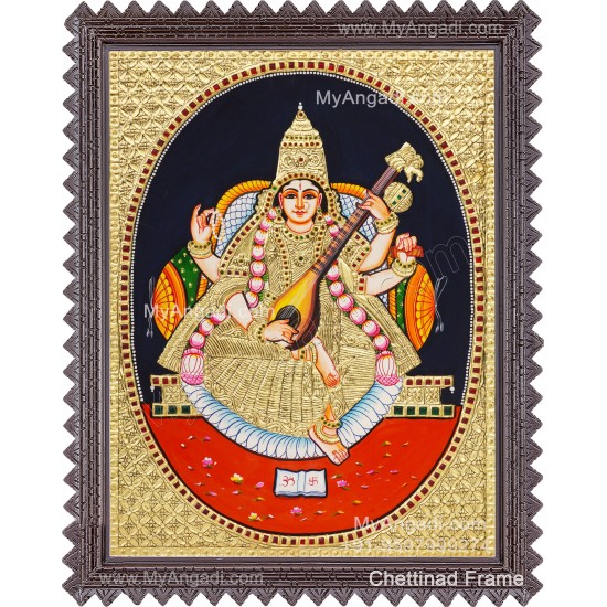 Saraswathi Tanjore Painting Saraswathi Tanjore Painting