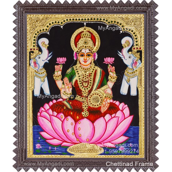 Gajalakshmi Tanjore Painting