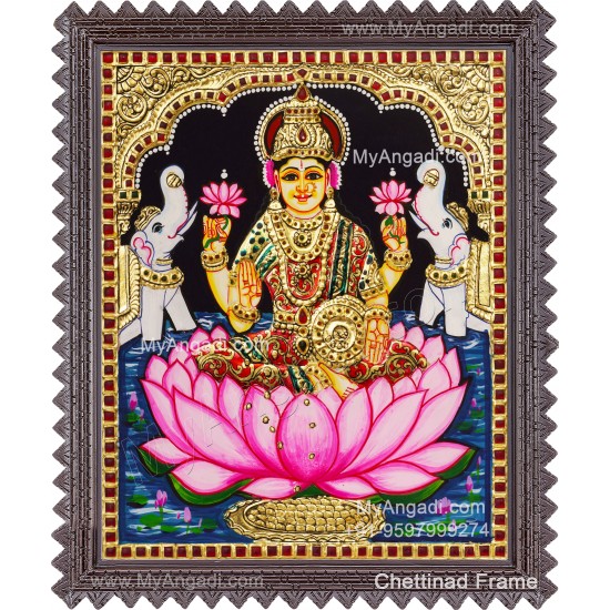 Gajalakshmi Tanjore Painting