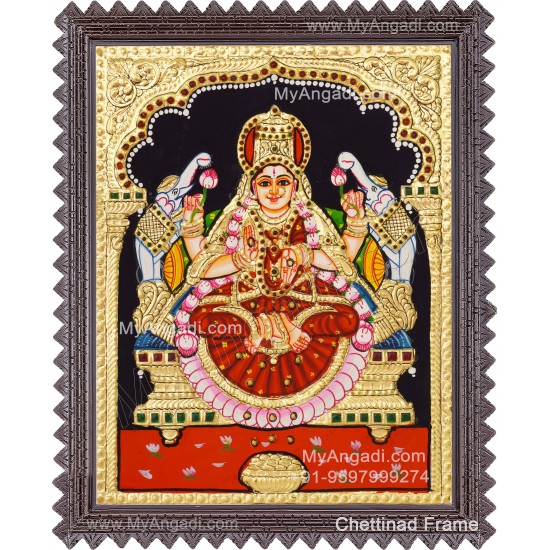 Gajalakshmi Tanjore Painting