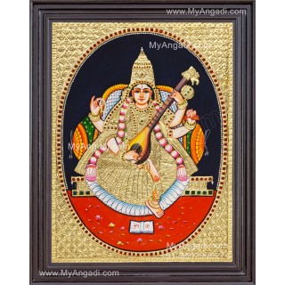 Saraswathi Tanjore Painting