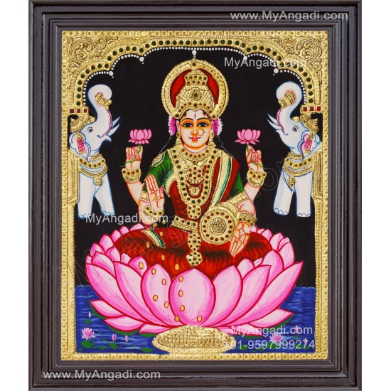 Gajalakshmi Tanjore Painting