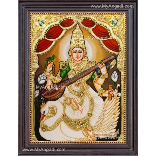 Saraswathi Tanjore Painting
