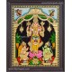 Vishnu With Hanuman and GarudanTanjore Painting