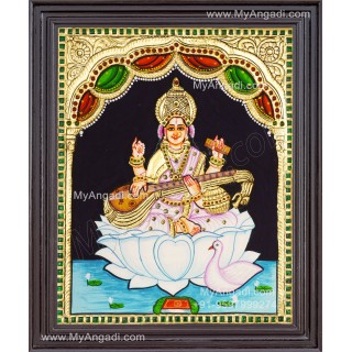 Saraswathi Tanjore Painting