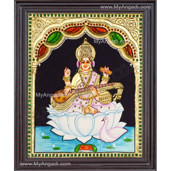 Saraswathi Tanjore Painting Saraswathi Tanjore Painting