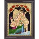 Parvathi Ganesha Murugan Tanjore Painting