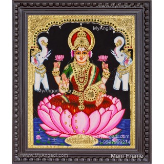 Gajalakshmi Tanjore Painting