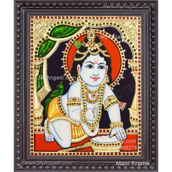 Butter Krishna Tanjore Painting Butter Krishna Tanjore Painting