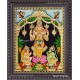 Vishnu With Hanuman and GarudanTanjore Painting